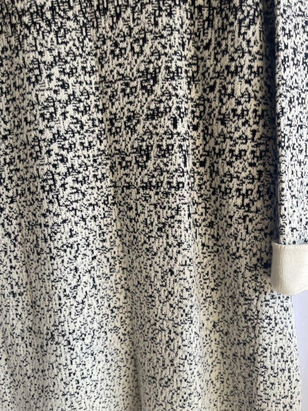 Athleta Black and White Speckled Long Coat - Picture 6 of 6
